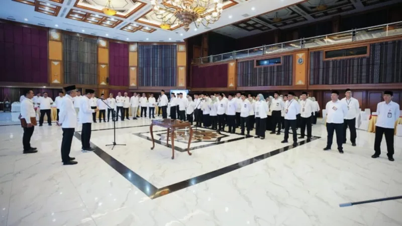 Pelantikan pejabat Kemensos oleh Saifullah Yusuf